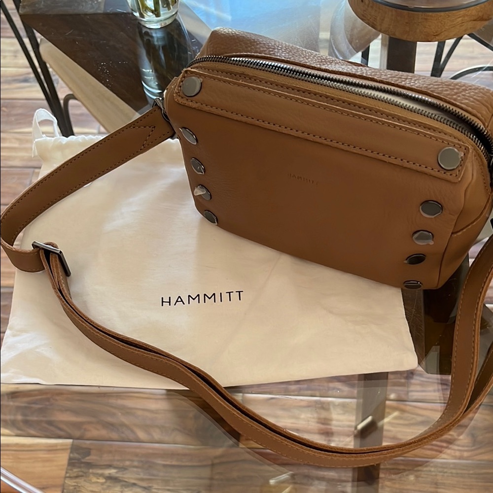 Hammitt Brown Belt Bag with Silver Hardware